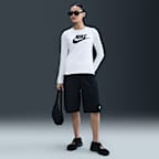 ナイキ スポーツウェア クラブ エッセンシャル ウィメンズ ロングスリーブ ロゴ Tシャツ