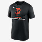Playera Nike Dri-FIT de la MLB para hombre San Francisco Giants Stadium Legend - Negro