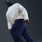 Calças de lã cardada com bainha aberta Nike Tech para homem