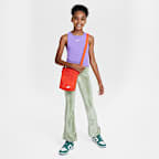 Leggings acampanados de tela de canalé de tiro alto para niña talla grande Nike Sportswear