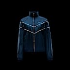 Chamarra de tejido Woven holgada de cierre completo con protección UV para mujer Nike Windrunner