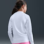 Playera de manga larga Dri-FIT UV para niña talla grande Nike Swim Hydroguard