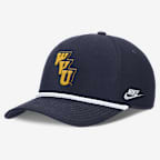 West Virginia Legacy Basketball Rope Rise Men's Nike College Adjustable Hat - Navy