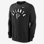 Atlanta Falcons Club Men's Nike NFL Pullover Crew - Black
