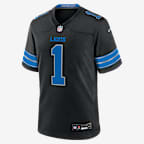 Jersey Nike de la NFL Game para hombre Jameson Williams Detroit Lions - Negro