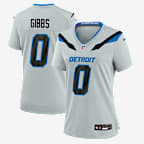 Jahmyr Gibbs Detroit Lions Rivalries Collection Women's Nike NFL Game Jersey - Silver