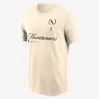 West Virginia Script Men's Nike College T-Shirt - Natural