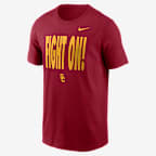 Playera de manga larga universitaria Nike Dri-FIT para hombre USC Sideline Slogan - Carmesí team