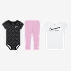 Conjunto de 3 piezas de body para bebé (12 a 24 meses) Nike Swoosh Logo - Multicolor