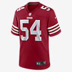 NFL San Francisco 49ers (Fred Warner) Men's Game Football Jersey - Scarlet