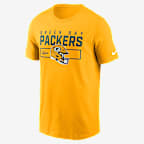 Green Bay Packers Helmet Essential Men's Nike NFL T-Shirt - Gold