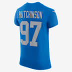 Aidan Hutchinson Detroit Lions Men's Nike Dri-FIT NFL Elite Football Jersey
