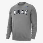 Duke Club Fleece Men's Nike College Sweatshirt - Dark Grey Heather