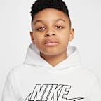 Sudadera con gorro sin cierre de lucha para niños talla grande Nike