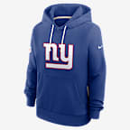 New York Giants Sideline Women's Nike Dri-FIT NFL Pullover Hoodie - Royal