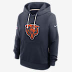 Chicago Bears Sideline Women's Nike Dri-FIT NFL Pullover Hoodie - Navy