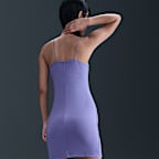 Vestido tipo blusón de tela de minicanalé ajustado para mujer Nike Sportswear Chill Knit