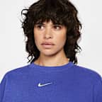 Sudadera oversized de cuello redondo de tejido Fleece para mujer Nike Sportswear Phoenix