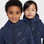 Conjunto de 2 piezas de sudadera de cierre completo Tech Fleece para niños talla pequeña Nike Sportswear