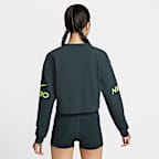 Nike Pro Women's Dri-FIT Loose Crew-Neck French Terry Sweatshirt