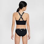 Conjunto de midkini con espalda cruzada para niña talla grande Nike Swim