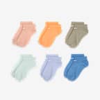 Nike Kids' Metallic Swoosh No-Show Socks (6 Pairs) - Arctic Orange