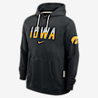 Iowa Sideline Standard Issue Men's Nike Dri-FIT College Pullover Hoodie - Black