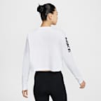 เสื้อยืดเอวลอยแขนยาว Dri-FIT ผู้หญิง Nike Pro