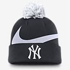 New York Yankees Peak Men's Nike MLB Cuffed Pom Beanie - Navy