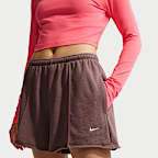 Shorts de French Terry de tiro medio para mujer Nike Sportswear Chill Terry