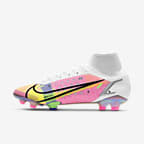 Nike Mercurial Superfly 8 Elite FG Firm-Ground Football Boots - White/Dark Raisin/Rage Green/Metallic Silver