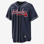 Jersey de béisbol Replica para hombre MLB Atlanta Braves (Matt Olson) - Azul marino