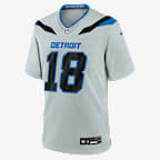 Isaac TeSlaa Detroit Lions Rivalries Collection Men's Nike NFL Game Jersey - Silver