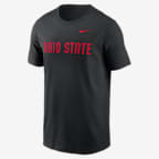 Ohio State Buckeyes Primetime Evergreen Wordmark Men's Nike College T-Shirt - Black