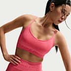 나이키 프로 심리스 여성 라이트 서포트 패드 스포츠 브라