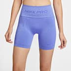 Nike Pro シームレス ウィメンズ Dri-FIT ハイウエスト 13cm バイカーショートパンツ