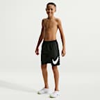 Shorts de playa o alberca con forro de ropa interior de 18 cm para niño talla grande Nike Swim Breaker