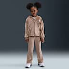 Nike Little Kids' 2-Piece Velour Flared Leggings Set - Hemp