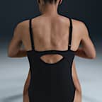 Nike Swim Water Texture Women's V-Neck One-Piece