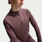 Nike Pro Big Kids' (Girls') Dri-FIT Half-Zip Long Sleeve