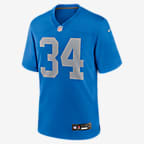 Alex Anzalone Detroit Lions Men's Nike NFL Game Football Jersey - Blue