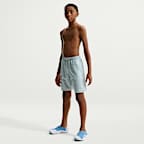 나이키 스윔 브레이커 주니어(남아) 리플 텍스처 7인치 브리프 라인드 발리 쇼츠
