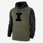 Sudadera con gorro Nike College para hombre Illinois Olive Pack - Oliva