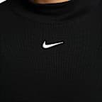 Nike Sportswear Essential Women's Ribbed Mock-Neck Long-Sleeve Top