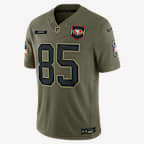 George Kittle San Francisco 49ers Salute to Service Men's Nike Dri-FIT NFL Limited Jersey - Medium Olive