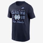North Carolina Legacy Stacked Est Men's Nike College T-Shirt - Navy