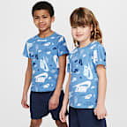 Ensemble t-shirt imprimé et short en molleton léger Nike pour enfant