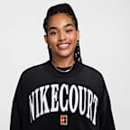 NikeCourt Heritage Women's Over-Oversized Crew-Neck Graphic Tennis Sweatshirt