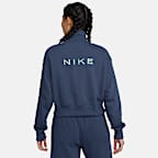 ナイキ スポーツウェア ウィメンズ オーバーサイズド 1/2ジップ クロップ フリース スウェットシャツ