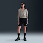 ナイキ スポーツウェア フェニックス フリース ウィメンズ オーバーサイズド Vネック クロップド トップ